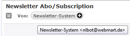 Newsletter Bestätigungs-E-Mail